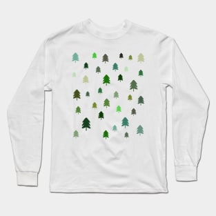 Christmas Pine Fir Tree Greens Long Sleeve T-Shirt